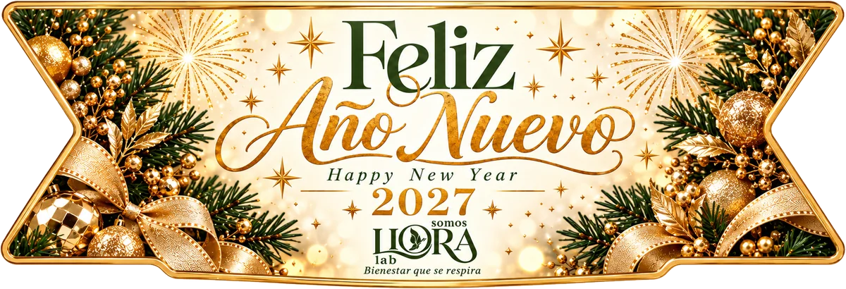 Feliz Año Nuevo 2027 · Happy New Year · Somos Liora Lab